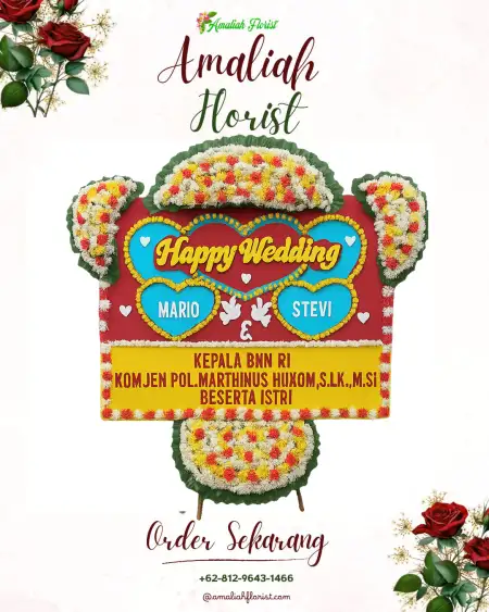 Papan Bunga Pernikahan Tolinggula